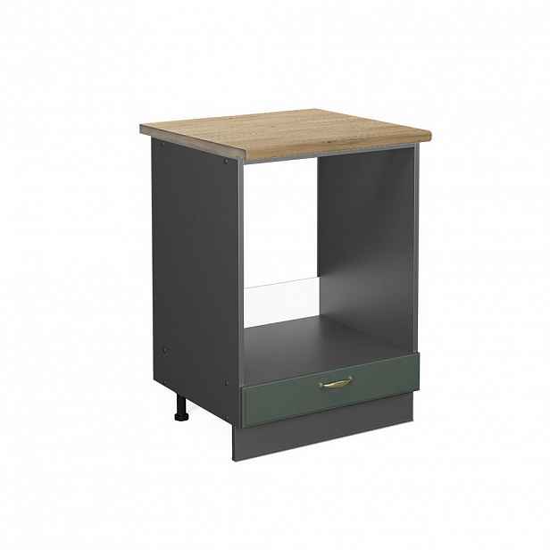 Vicco SKŘÍŇKA NA VESTAVĚNOU TROUBU Fame-Line Zelená zlatá země 60 cm , PD Dub
