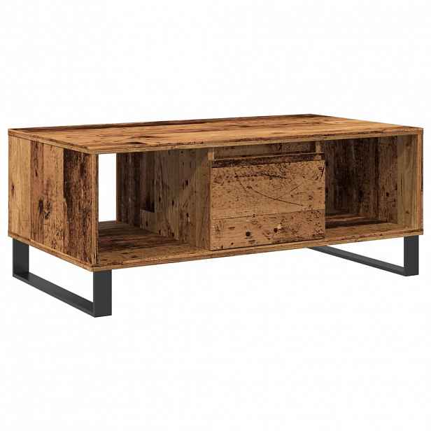 vidaXL Konferenční stolek old wood 90x50x36,5 cm kompozitní dřevo