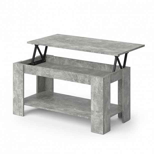 Vicco KONFERENČNÍ STŮL Lorenz Beton 100 x 50 cm s funkcí zvedání