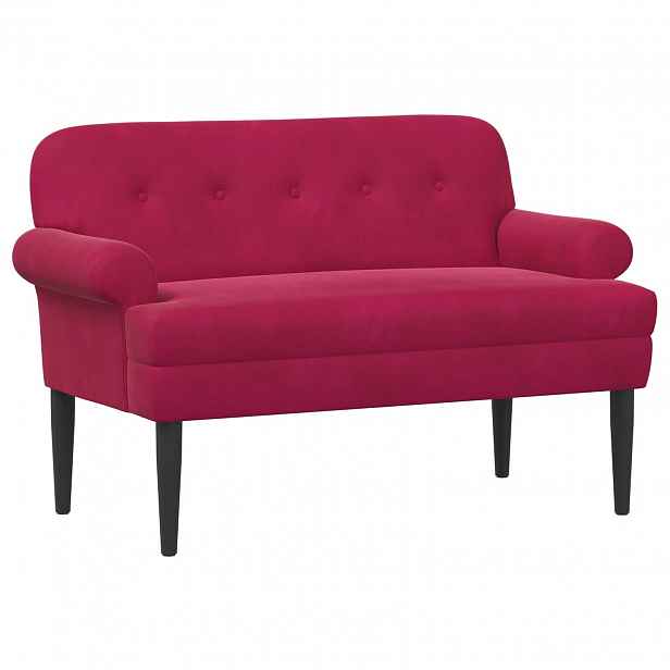vidaXL Pohovka s knoflíkovým prošíváním Víno Červené 120 x 66 x 78 cm