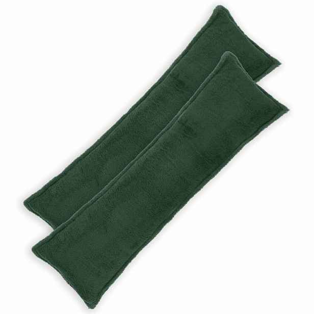 vidaXL Povlak na polštář 2 pcs HOUTEN Tmavě zelená 40 x 145 cm Bouclé
