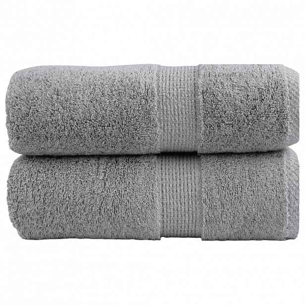 vidaXL Prémiové ručníky pro hosty SOLUND 2 ks šedé 30x50 cm 600 g/m²