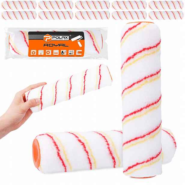10x Malířský váleček 25 cm Náhradní Vložka pro Latexy Laky na Nábytek Stěny Sh