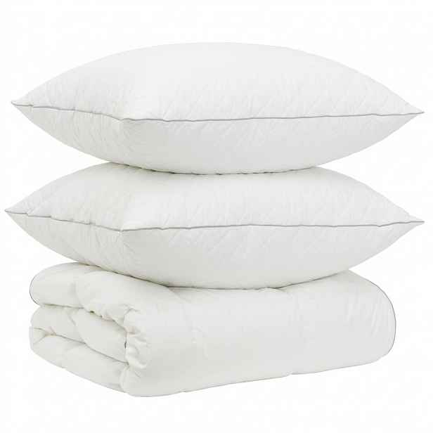 vidaXL Sada přikrývek s 90% husím peřím FULDA 3 ks 200 x 220 cm Bílá