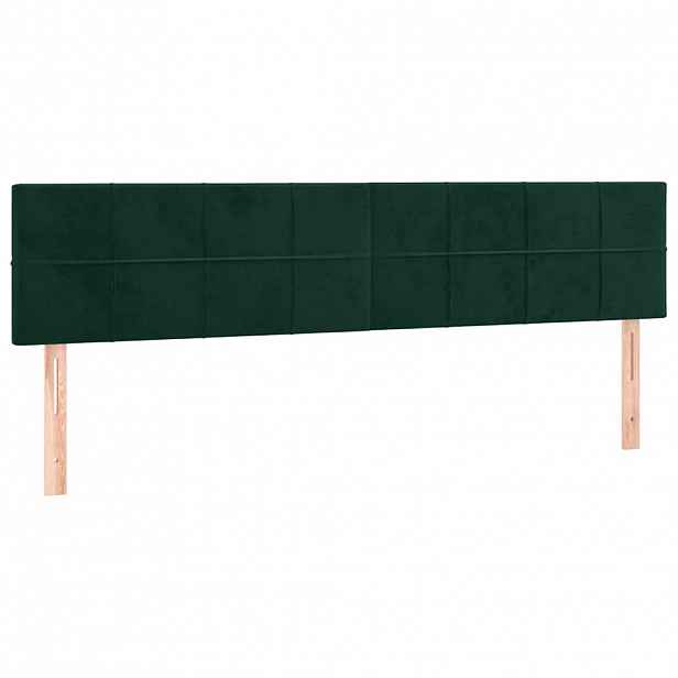 vidaXL Čela postele tmavě zelená 180x5x78/88 cm samet