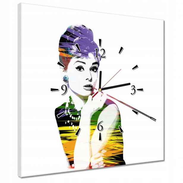 Hodiny 40x40 Audrey Hepburn Cigaretka