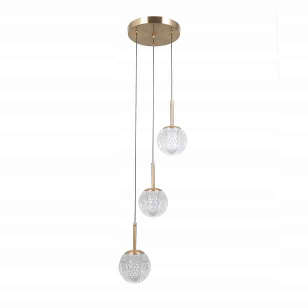 Italux Padri Závěsná lampa zlatá 3xG9 5W ozdobné dekorační koule