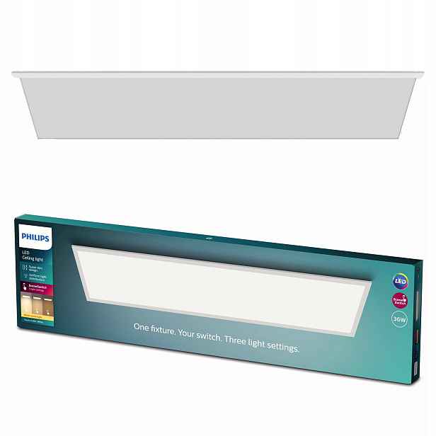 Led panel 120x30 36W 3300lm 2700K SceneSwitch Bílý Touch Philips