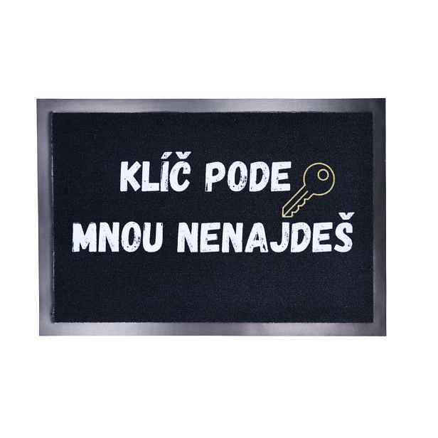 Rohožka Klíč pode mnou nenajdeš 40x60 cm, 40x60, černobílá, Mercury Flooring