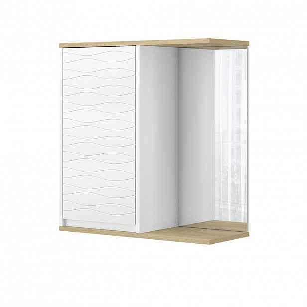 Vicco KOUPELNOVÁ SKŘÍŇKA SE ZRCADLEM Livia Bílá 60 x 63 cm se zrcadlem