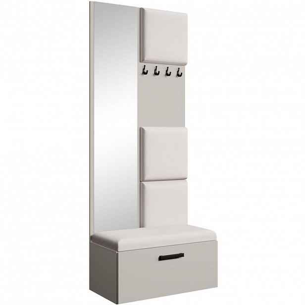 Beautysofa PŘEDSÍŇOVÁ sestava Margaret III 81/203/43 s čalouněnými panely, kašmírová|černá