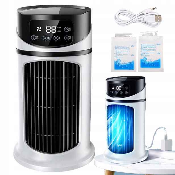 Přenosná Zvlhčovací Klimatizace 6 Rychlostí 300 ML Časovač 6H Pro Ložnice