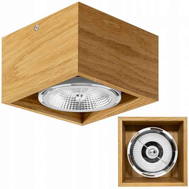 Svítidlo Stropní Svítidlo 15x15 cm Dubová GU10 Led Nástěnná Stropní Svítidlo Halogenová