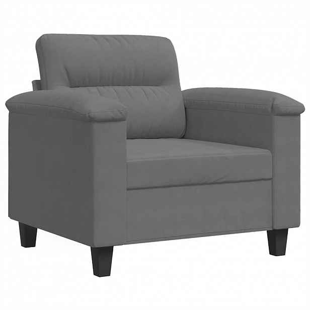 vidaXL Křeslo tmavě šedé 60 cm tkanina z mikrovlákna