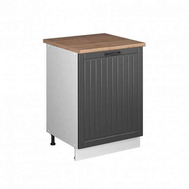 Vicco SPODNÍ SKŘÍŇKA KUCHYŇSKÉ LINKY Fame-Line, Tmavě šedá/Bílá, 60 cm 1 dvířka s pracovní deskou