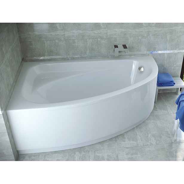 BESCO Olsen Spa  CORNEA VANCOR150L+OLVPINOZ - Asymetrická vana CORNEA