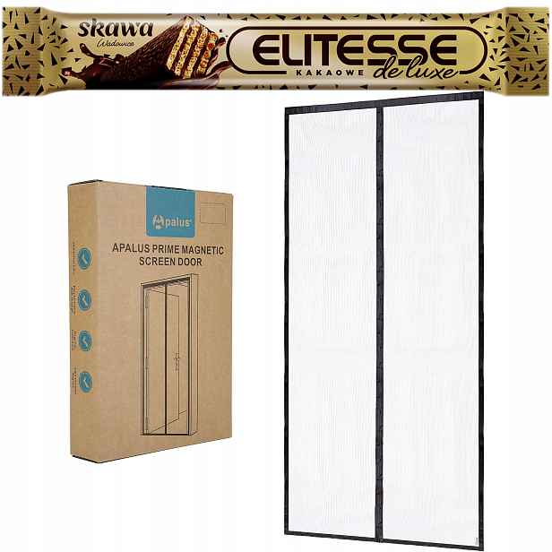 Moskytiéra na dveře 75x210 cm, černá, Apalus Prime