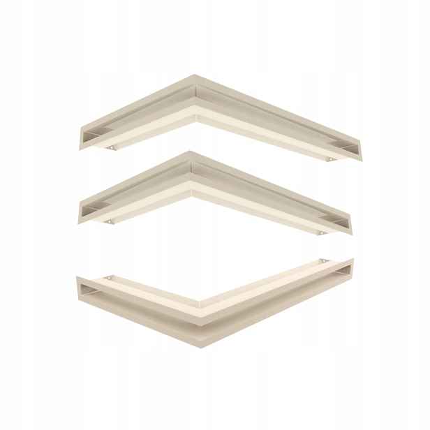 Ventilační Mřížka Krbová Kratki Luft Krémová 6x60x40 Levá Sada 3ks
