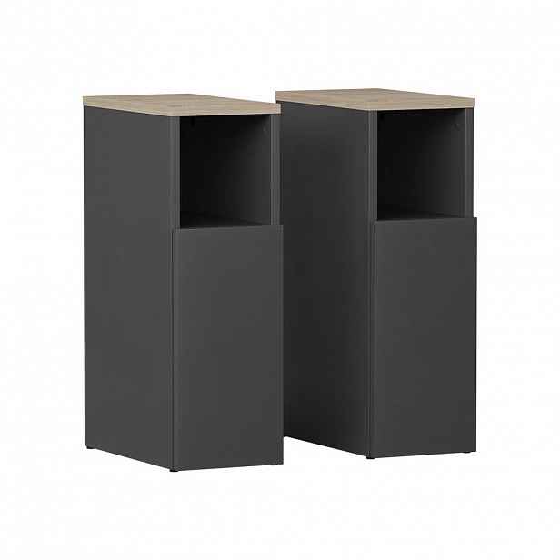 Vicco NOČNÍ STOLEK Enton Anthracite/Sonoma Sada 2 kusů