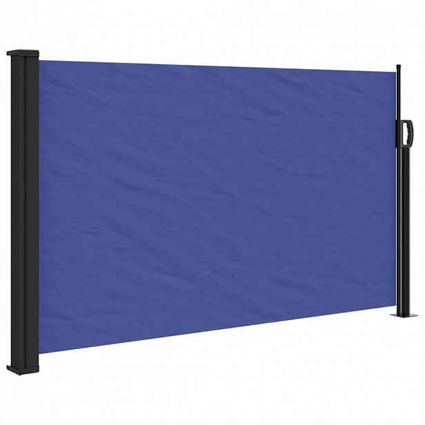 vidaXL Zatahovací boční markýza modrá 117 x 300 cm