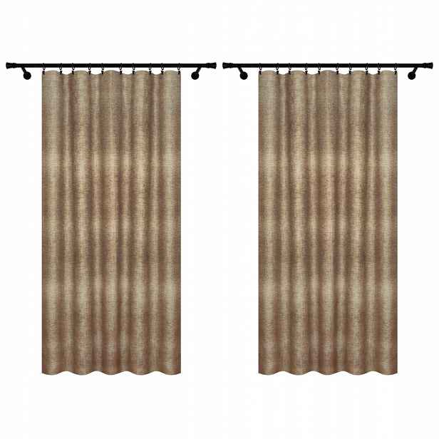 Záclony Na Žabky 140x230 CM Hnědé Záclony Na Řasící Pásce 2 Ks