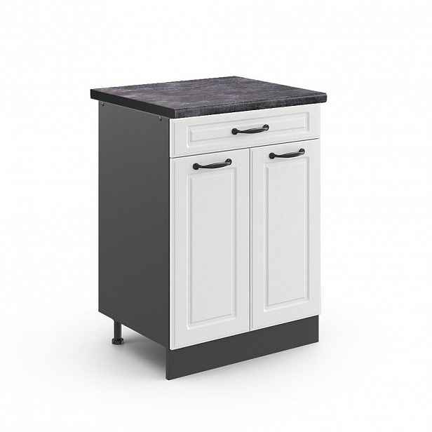 Vicco SPODNÍ SKŘÍŇKA KUCHYŇSKÉ LINKY R-Line Bílý venkovský dům 60 cm , PD Antracit