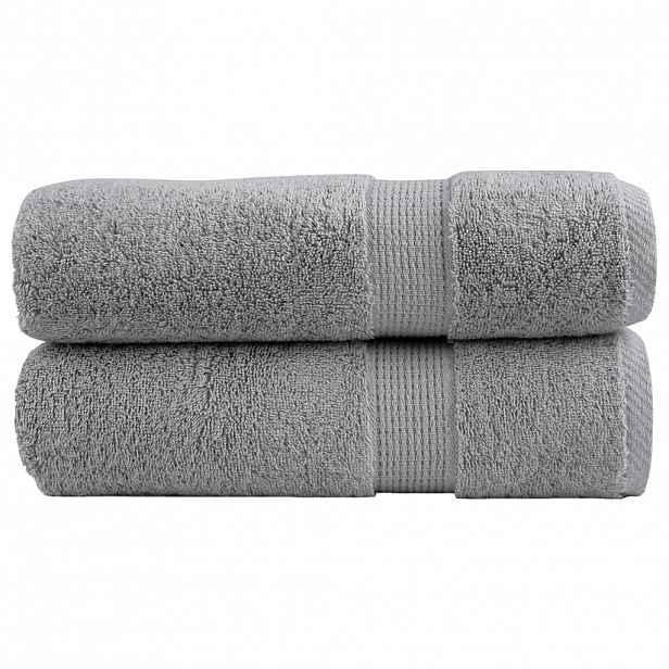 vidaXL Prémiové ručníky SOLUND 2 ks šedé 50x100 cm 600 g/m²