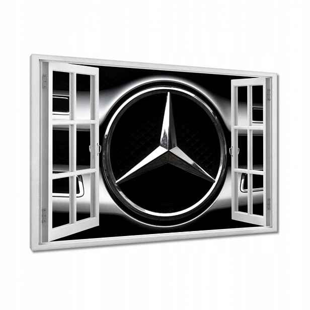 Obrazy 90x60 Mercedes Černobílé Bw