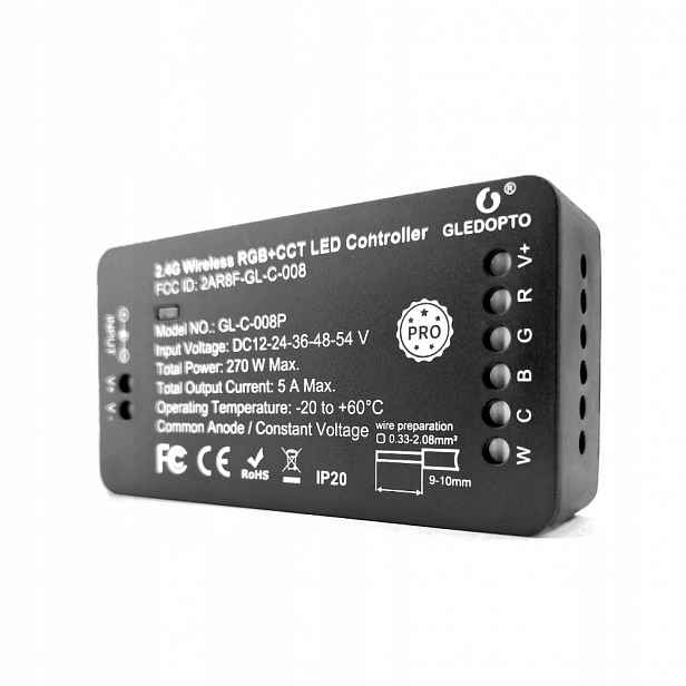 Rgb Cct Led kontrolér Gledopto ZigBee