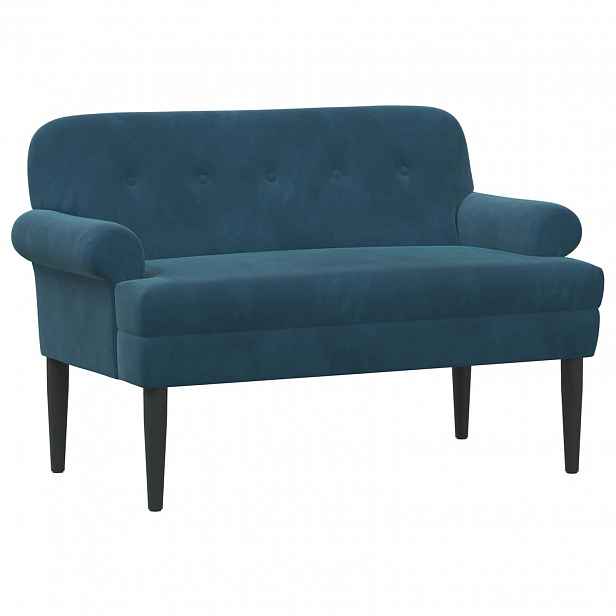 vidaXL Pohovka s knoflíkovým prošíváním Modrá 120 x 66 x 78 cm Samet