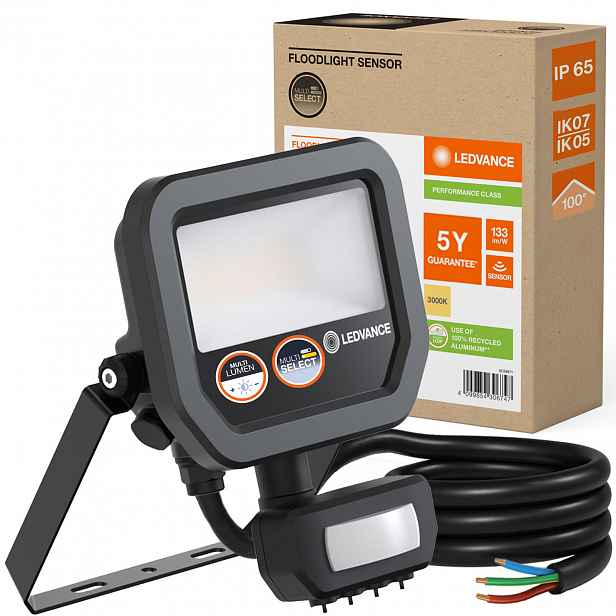 Led reflektor 8W 3000K Snímač pohybu Vodotěsný Ledvance Floodlight