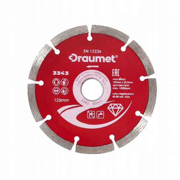 Draumet Diamantový kotouč segmentový 125 x 2,5, 25 ks