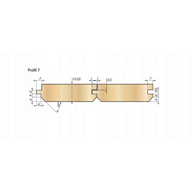 Faba Sada fréz pro obložení Z4 Hss 125x30xH31 mm Profil 7