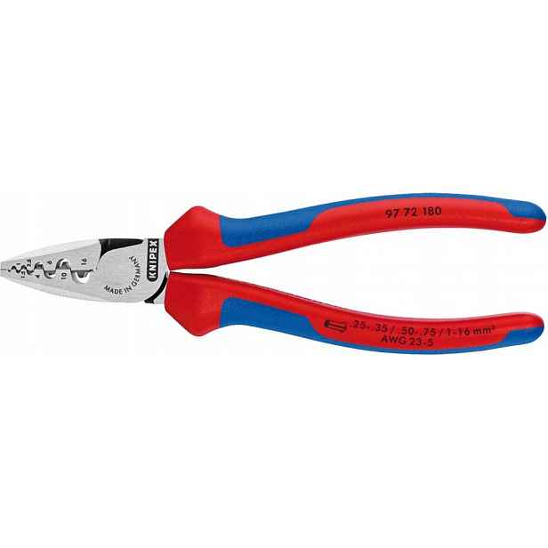 Kleště na lisování kabelových dutinek 180 mm qmm 97 72 180 Knipex