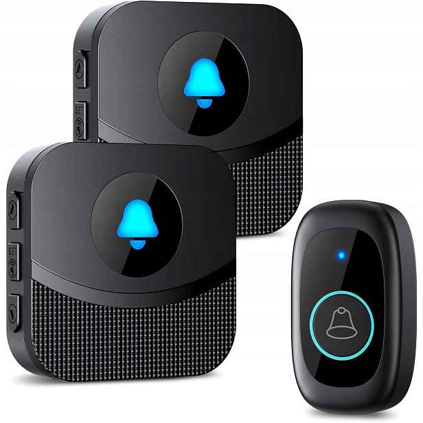 Rádiový zvonek, vodotěsný, se 2 přijímači, IP55, vodotěsný, 400 m