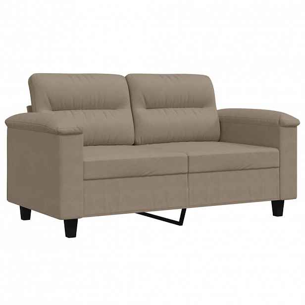 vidaXL 2místná pohovka taupe 120 cm tkanina z mikrovlákna