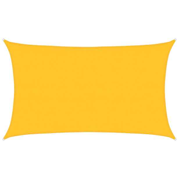 vidaXL Plachta proti slunci 160 g/m² obdélník žlutá 5 x 8 m HDPE