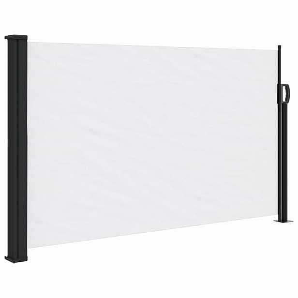 vidaXL Zatahovací boční markýza bílá 117 x 300 cm