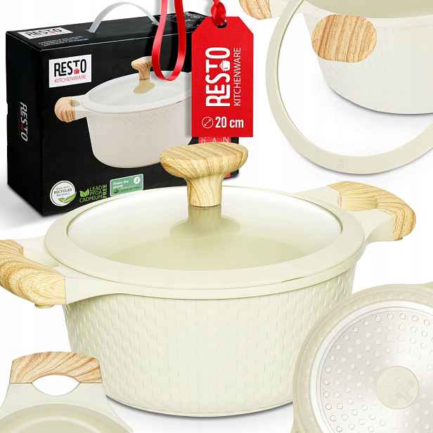 Žáruvzdorná Nádoba Hrnec Resto Ran 20 CM Indukce Hliník 2,4 L