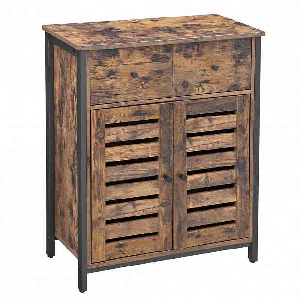 Boxxx KOMODA, hnědá, černá, 70/80/30 cm