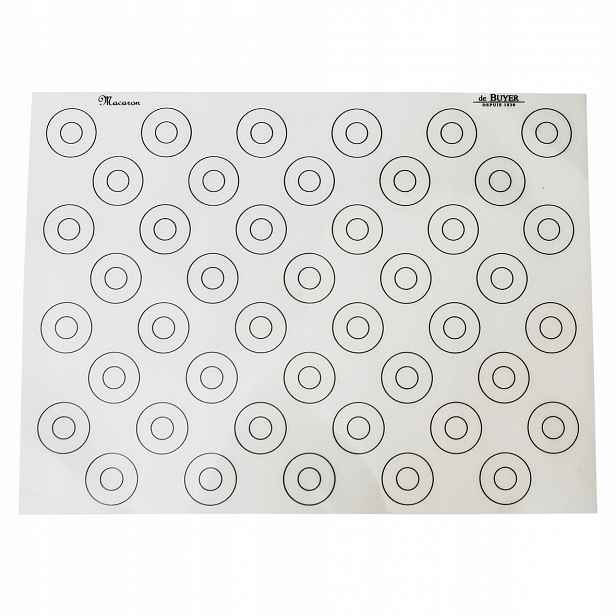 de Buyer silikonová podložka na makronky 40x30 cm 44 vzorů D-4935-40