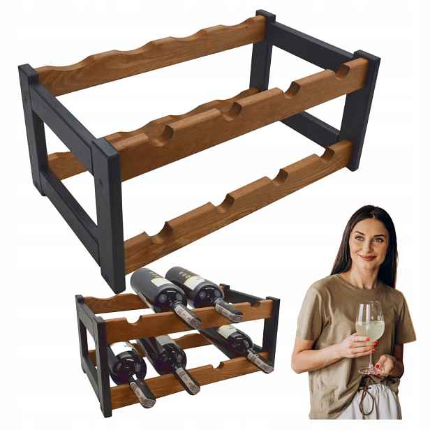 Dřevěný Stojan Na Víno Na 8 Lahví, Regál Na Alkohol, 2x4 Dekorativní