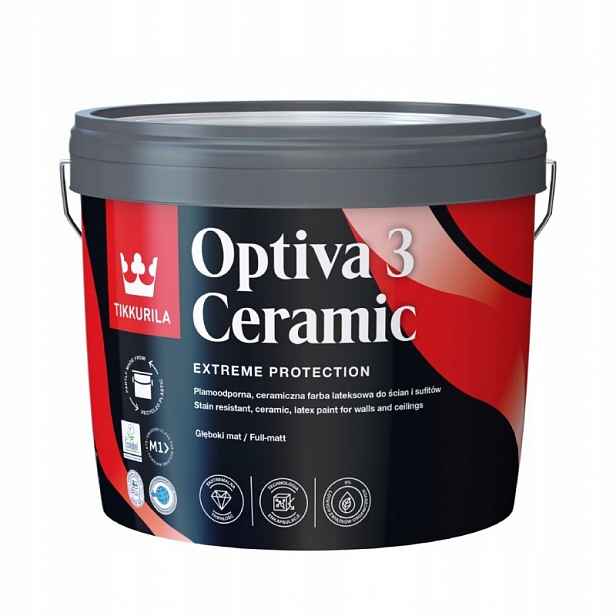 Tikkurila Optiva Ceramic Matt 3 2,7L V Barvě N367 Tmavě Tyrkysová