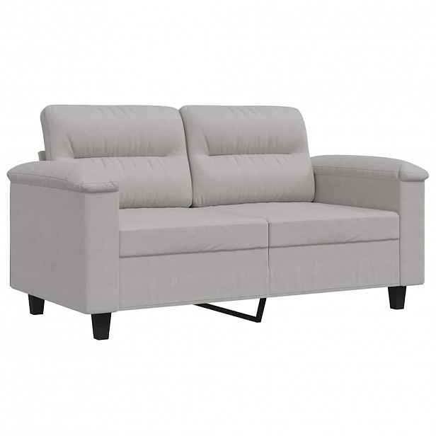 vidaXL 2místná pohovka světle šedá 120 cm tkanina z mikrovlákna