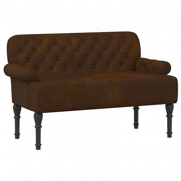 vidaXL Pohovka s knoflíkovým prošíváním Hnědá 120 x 65 x 78 cm