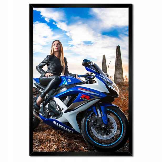 Plakáty v rámu 40x60 Dívka na závodníku Motor