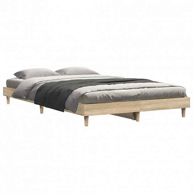 vidaXL Rám postele bez matrace dub sonoma 120x200 cm kompozitní dřevo
