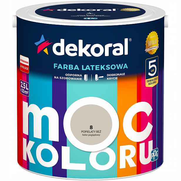 Barva do interiéru Dekoral 5L Popelavá Béžová