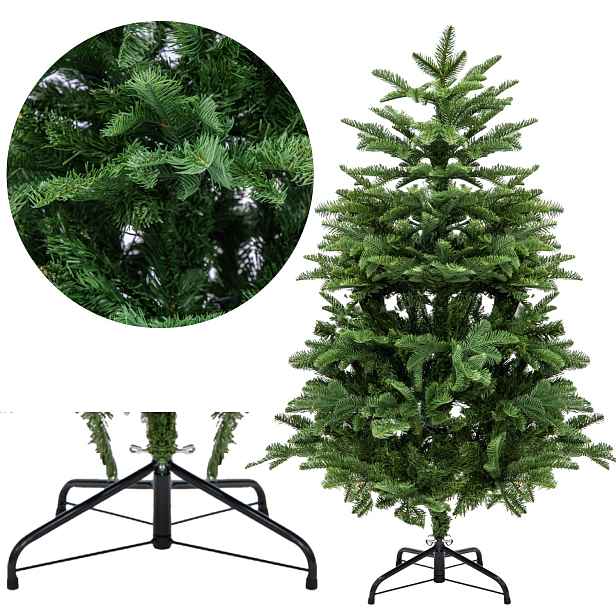 Klasický umělý vánoční stromeček hustý Pe/pvc 120 cm 360 konců stojan 47236R