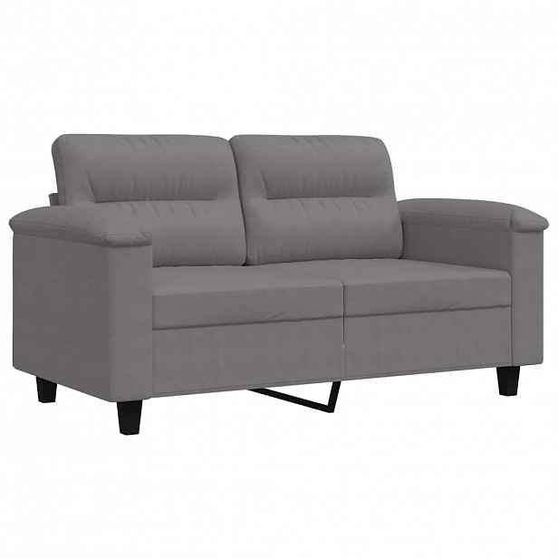 vidaXL 2místná pohovka tmavě šedá 120 cm tkanina z mikrovlákna